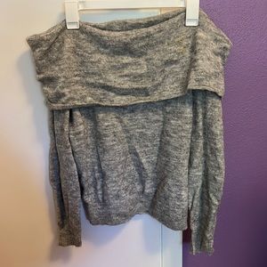 Off the shoulder gray sweater. Divided by H&M. Size small